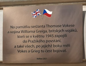 5.5.2021 - Odhalení pamětní desky britským vojákům