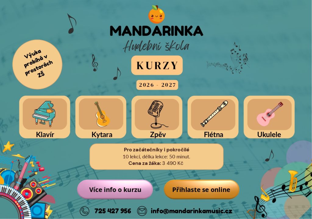 Hudební škola Mandarinka - kroužek 2026/2027
